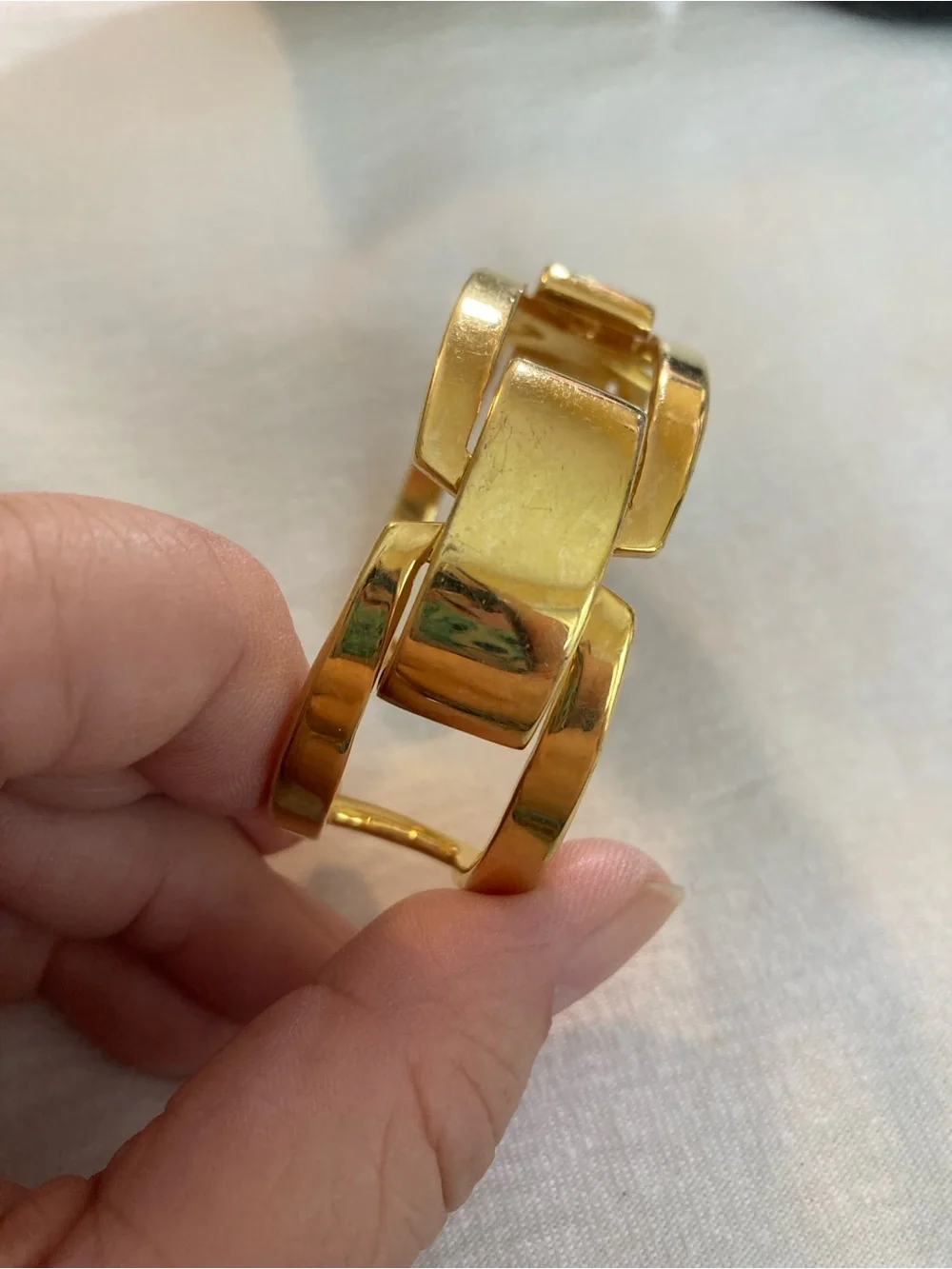 Ann Taylor vintage gold Tone Geometric Cuff Bracelet